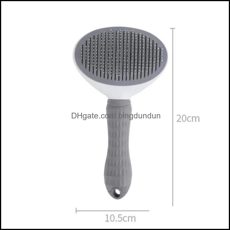 dog grooming hair removal comb brush stainless steel cats combs automatic nonslip brushes for dogs cleaning supplies