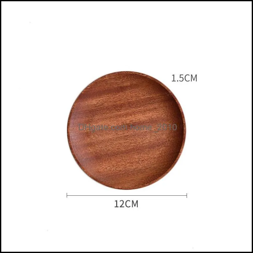 wooden tray beech home dishes dining plate walnut color party restaurant decoration dessert plate