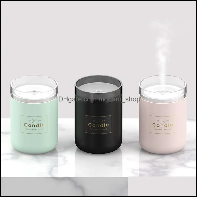 candle purifier  oils diffusers spray humidifier light air treater home furnishing decorate usb quiet and comfortable ambient lighting