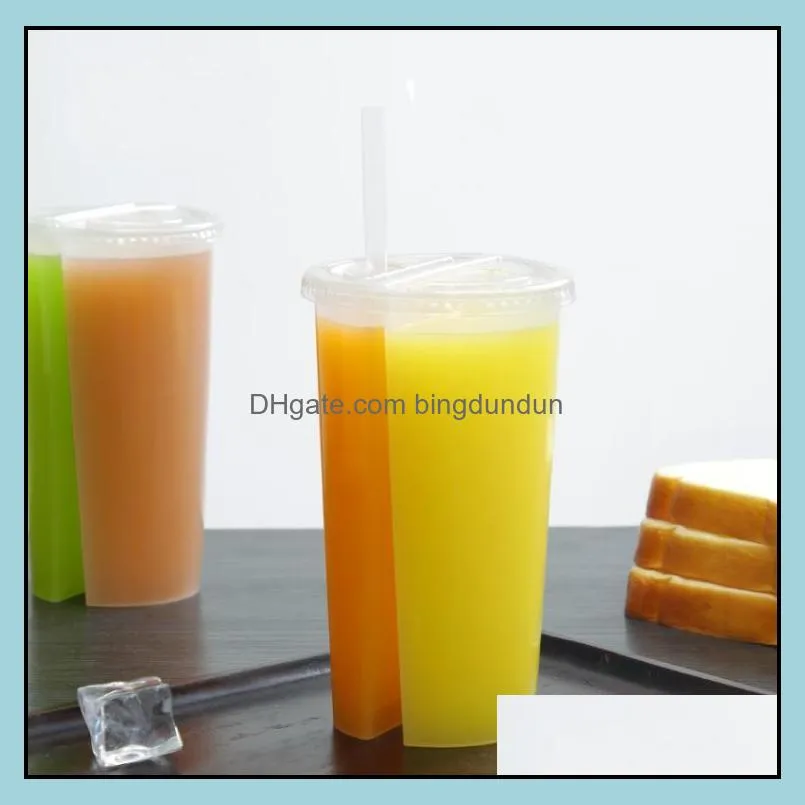 700ml disposable plastic cup creative special thickness double grid cold drink juice sharecup couple sharing cups sn4686