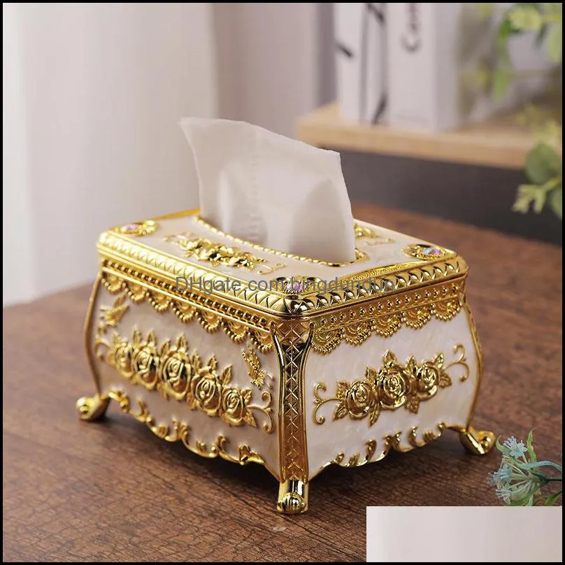 european style acrylic tissue box luxury ktv el paper case rack desk home office bar accessories