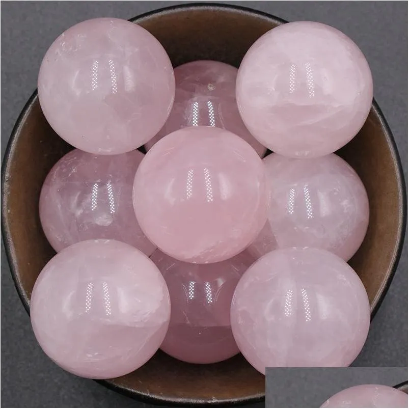 30mm loose reiki healing chakra natural stone rose quartz mineral crystals gemstones hand piece home decoration accessories good gifts