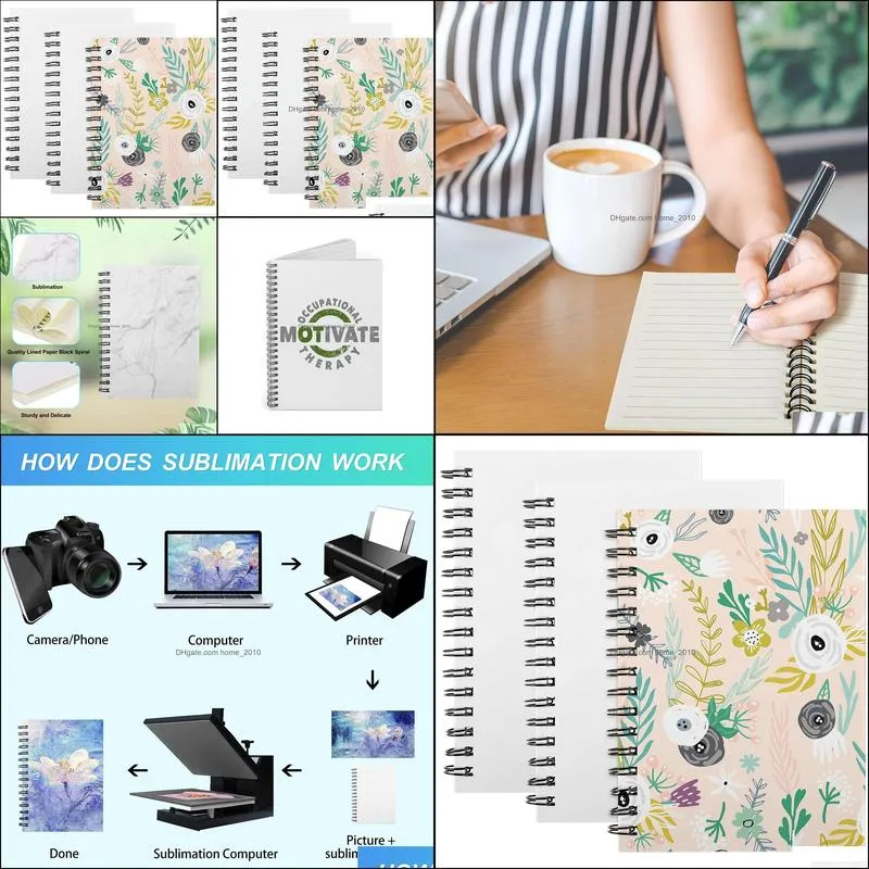 6 x 8 inch printable personalized writing sublimation blank notepads/notebook/journal for gifts/promotion rrb13099