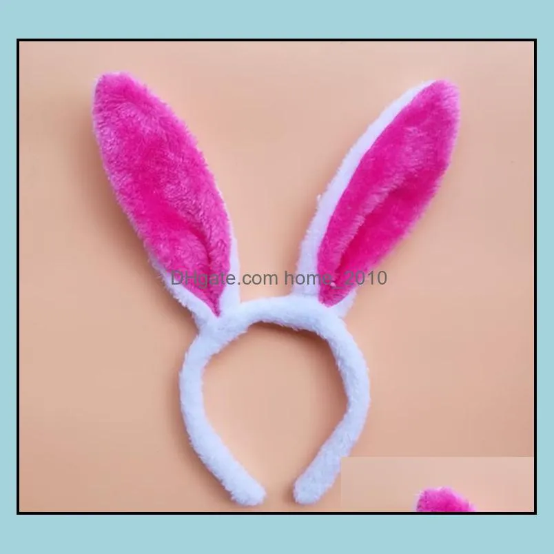 plush bunny ears hairbands cute bunny headband easter bunny ears hairbands for party decoration party favor sn3661