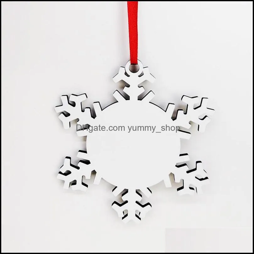 christmas tree gift pendant sublimation blanks ornament 2020 wooden coating decoration snowflakes circular star pendants diy 1 13bd f2