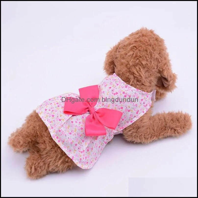 spring and summer printing clothing dog apparel wedding birthday fancy outfit skirt pet supplies 6 5jc t2