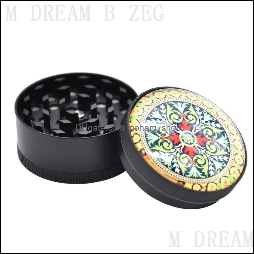 metal tobacco grinding machine diameter 30mm 3d herb grinder exquisite appearance 3 layer herbal spice grinder