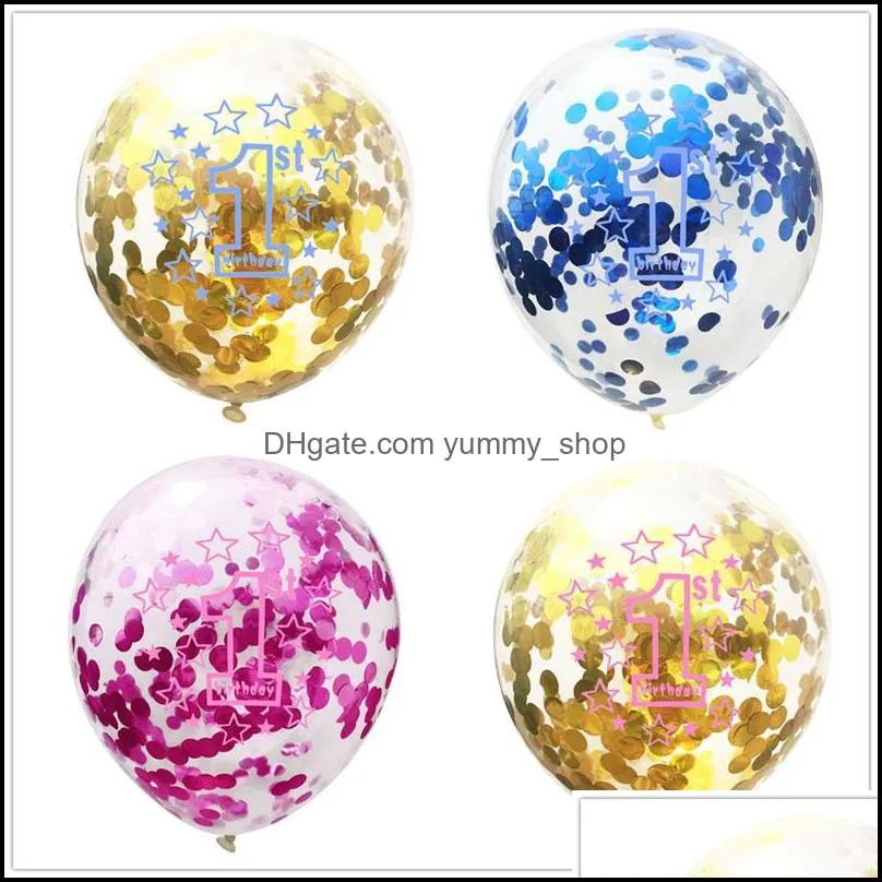 40 inch baby shower balloons babies one year old birthday party digital balloon festival decoration paper scraps airballoon 19gl l1