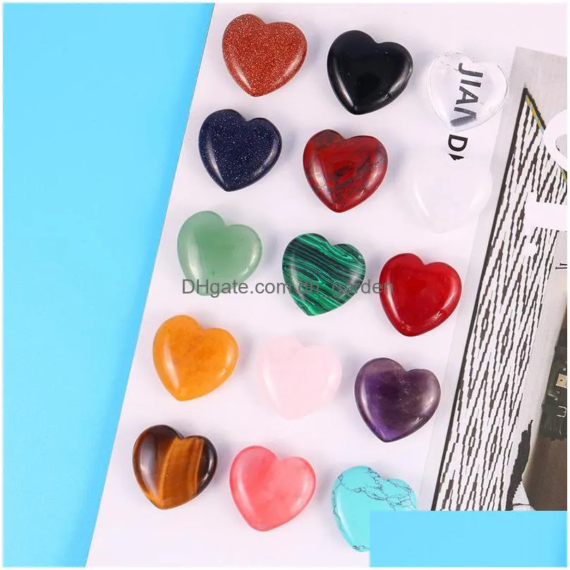 natural 20mm heart turquoise rose quartz stone love naked stones hearts decorate ornaments hand handle pieces diy necklace accessories