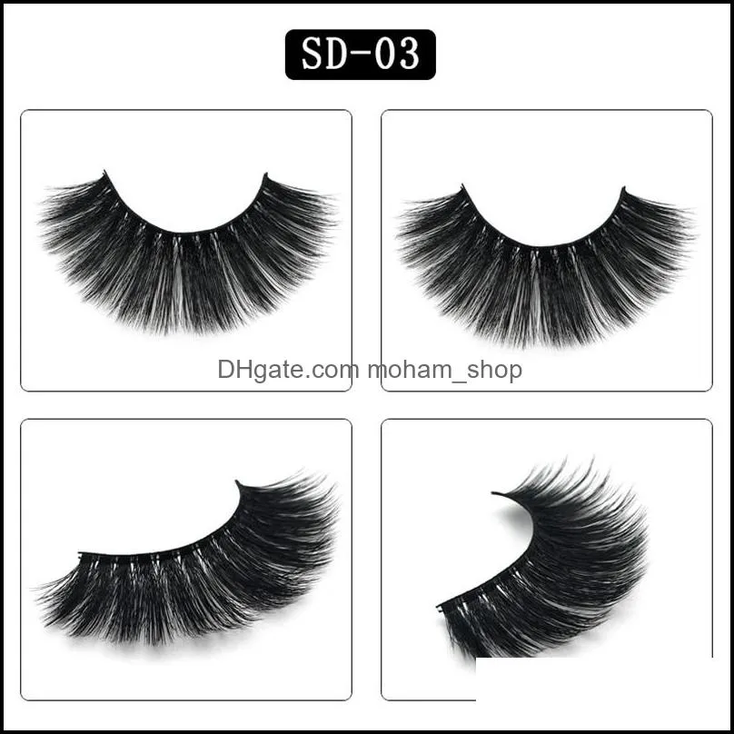 3d imitation water mink hair eyelash thick makeup false eyelashes eye lashes extension beauty tools multiple choice 3 75zy