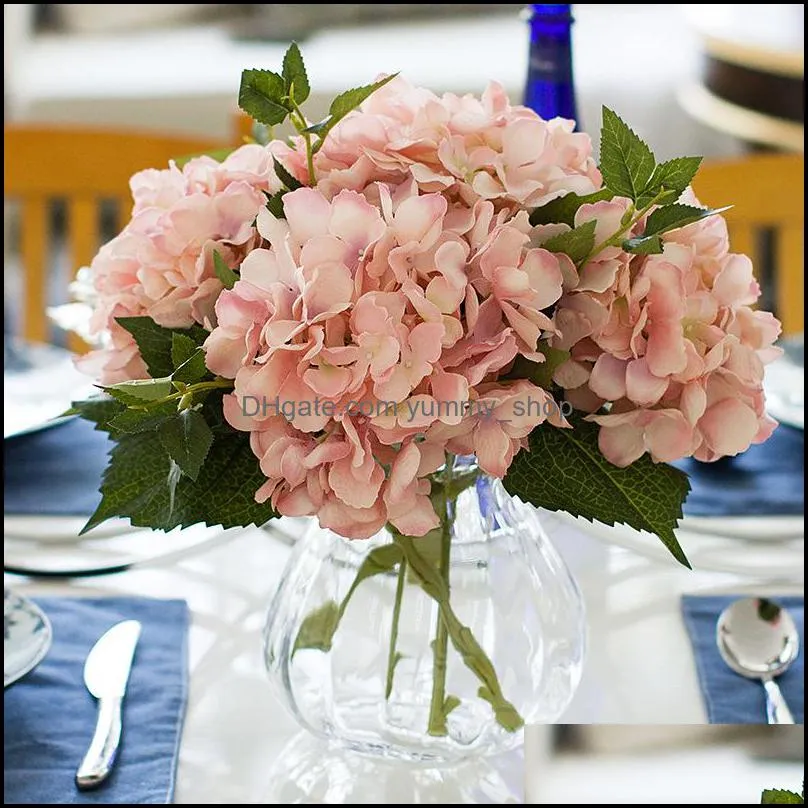 6 colors silk flower 46cm wedding decorations artificial flowers home el party wedding celebration 46cm hydrangea flower 5 4hz