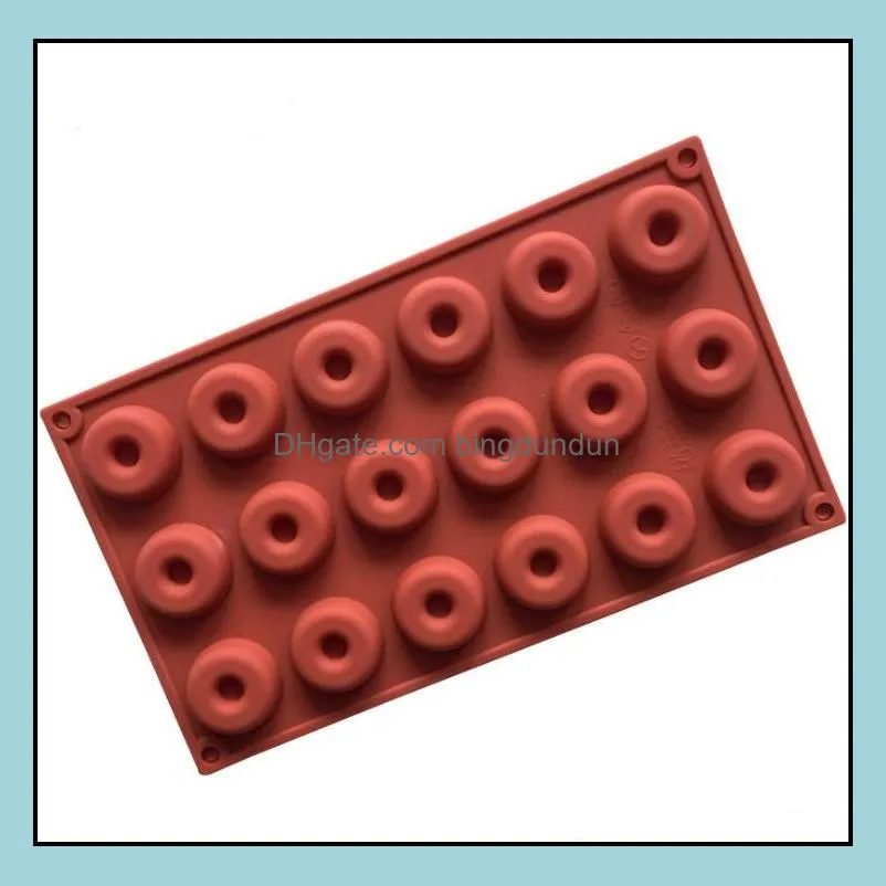 18 cavity mini donut pan nonstick silicone  mould maker oven and dishwashersafe baking mold for small donuts  resin art