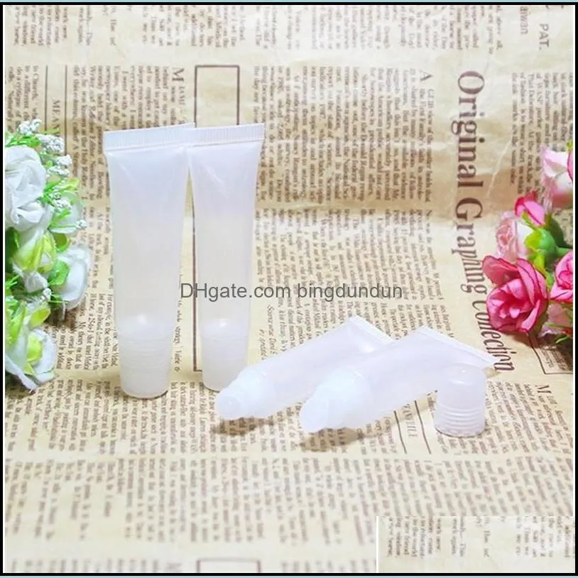 clear empty storage bottles lip gloss containers plastic soft lipgloss tube squeeze lipstick tubes chapstick packaging 8ml 10ml 15ml 0