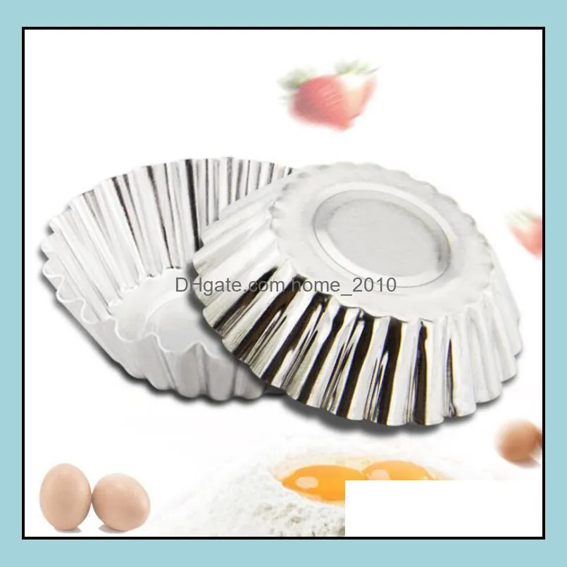 mini disposable flower style aluminum foil cupcake muffin cups egg tart cup egg tart mold baking cooking molds sn719