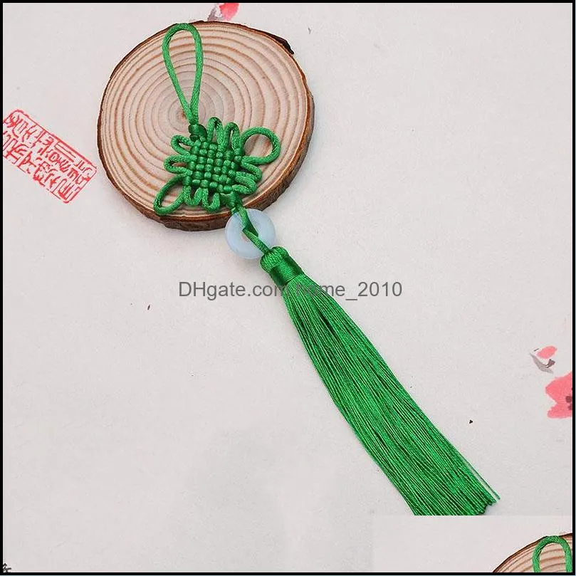 8 colors lucky chinese knots pretty jade decor diy plait handicraft hanging accessories fashion interior decorations