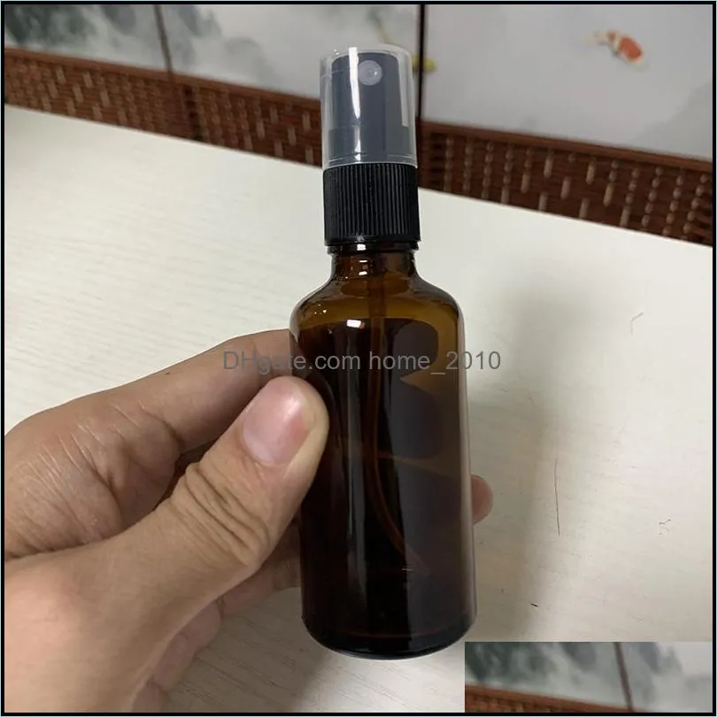 100ml empty brown glass spray bottle atomizer pumps for  oils travel perfume bulk portable hand sanitizer bottle
