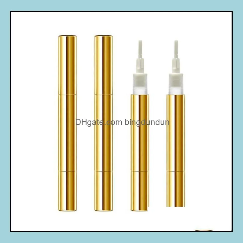 3ml empty gold twist pen bottle cosmetic container lip gloss eyelash growth manicure nail care sn3866