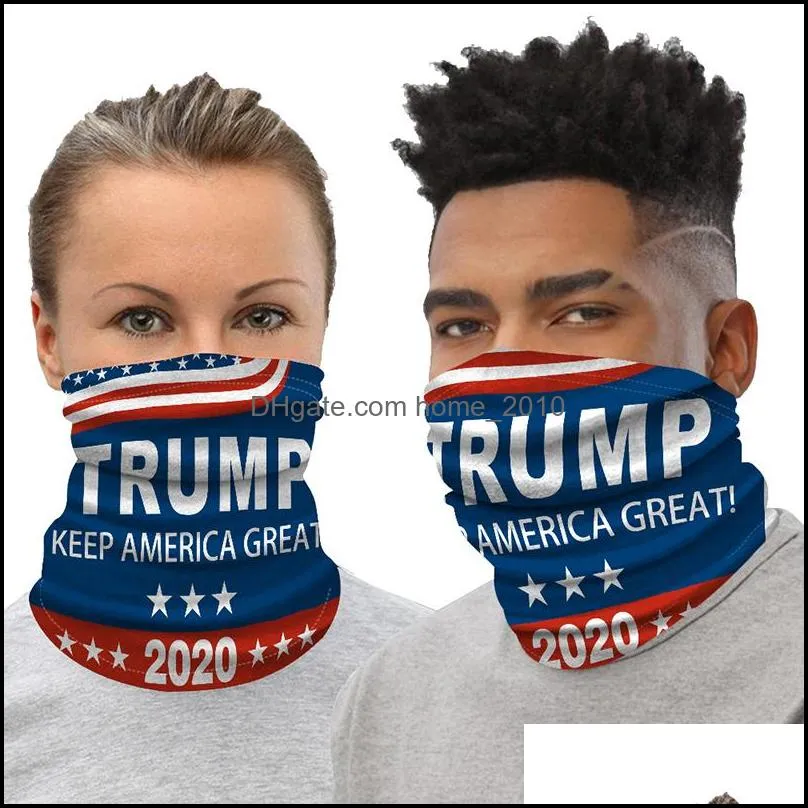 trump scarf bandanas face mask seamless tube magic keep america headbands outdoor sports cycling headwear neck gaiter party mask