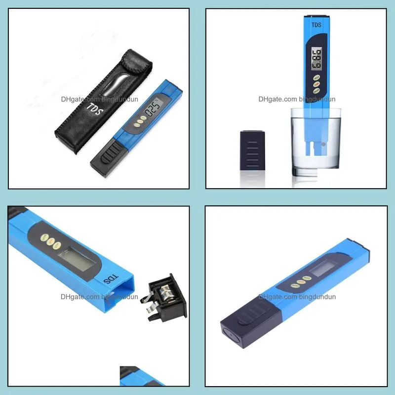 tds ph meter 09999 ppm titanium probe big screen pocket pen digital portable tester for aquarium pool