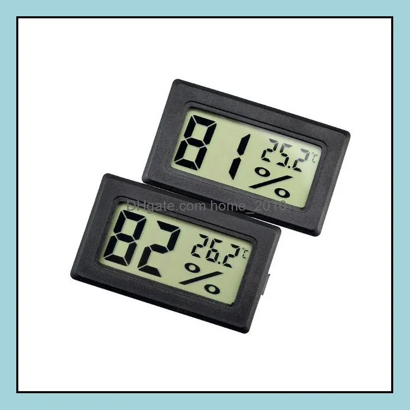 2021 black/white fy11 mini digital lcd environment thermometer hygrometer humidity temperature meter in room refrigerator icebox