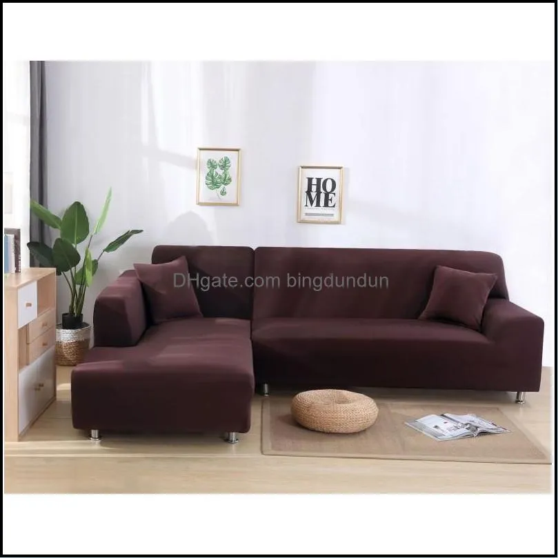 double sofa cover 145185cm for living room couch cover elastic l shaped corner sofas covers stretch chaise longue sectional slipcover 284