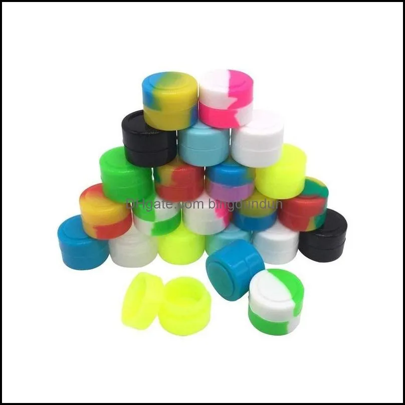 2 ml silicone nonstick container dab jar for concentrate wax oil containers 100 pcs 43 v2