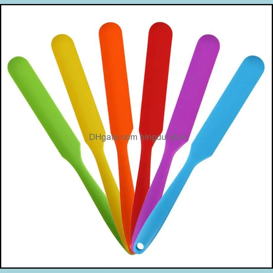 multicolor cake spatula food grade silicone mixing batter dough scraper long handled butter knife baking cook tool sn3154