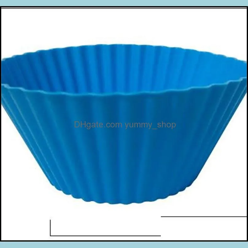 7cm round cake cup silicone muffin cup diy baking mold pudding cake mold silicone cake mold 309 s2