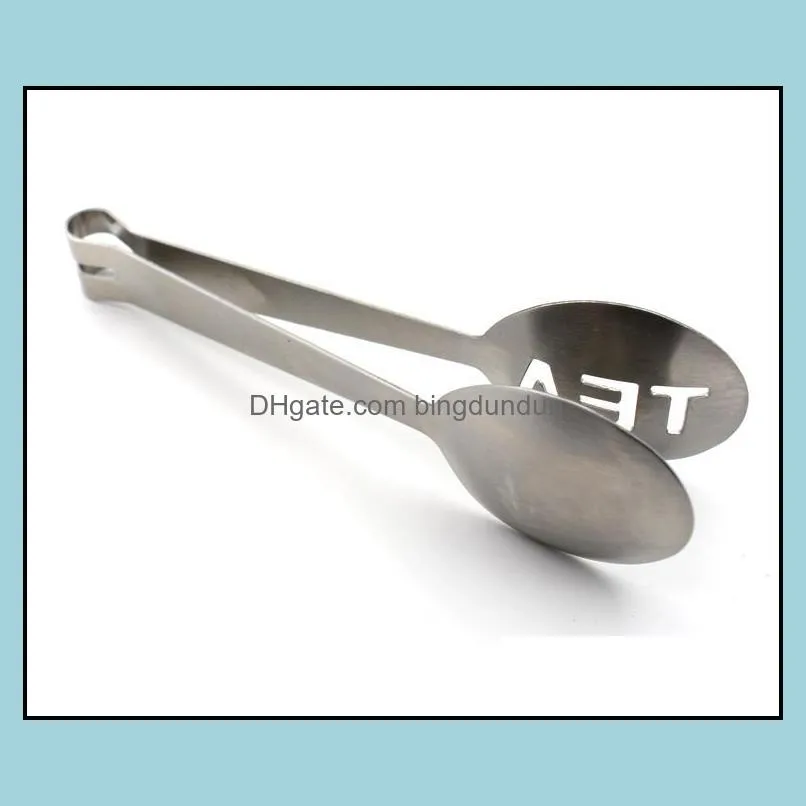 reusable stainless steel tea bag tongs teabag squeezer strainer holder grip metal spoon mini sugar clip tea leaf strainer sn2081