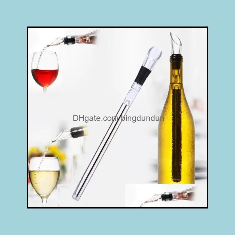 wine chillers stick stainless steel wine bottle coolers chill wine chill cool stick rod with pourer by dhs sn1295