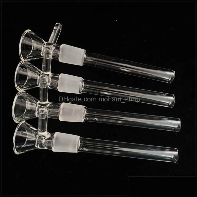 glass downstem diffuser down stem drop down adapters for glass water bongs dab rigs 14mm male 117length glasses reducer 127 g2