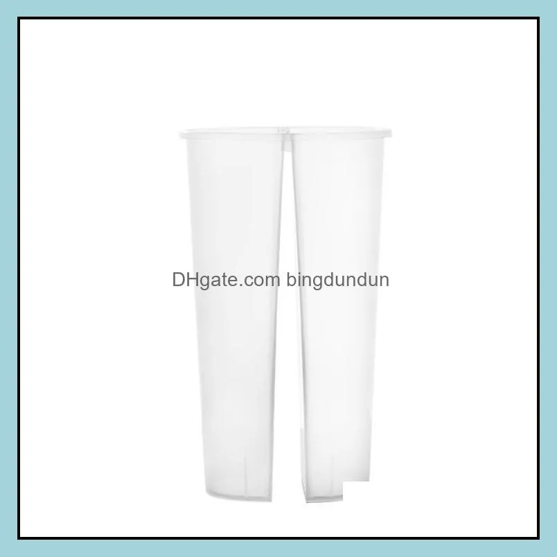 700ml disposable plastic cup creative special thickness double grid cold drink juice sharecup couple sharing cups sn4686