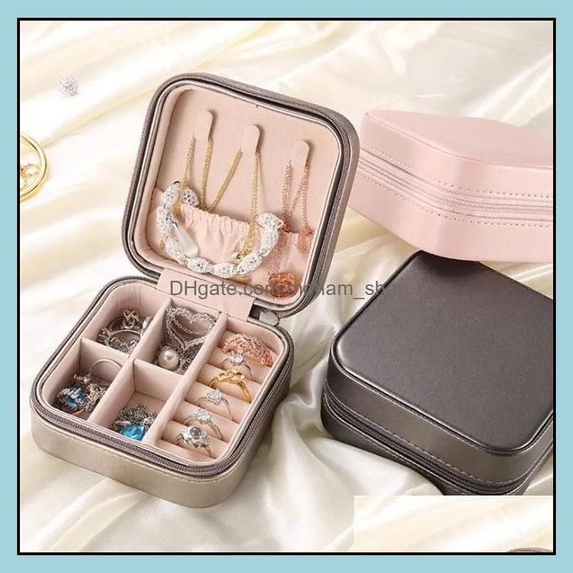 portable jewelry storage box lady girls jewelry box organizer mini travel jewelry storage case for necklace earrings rings