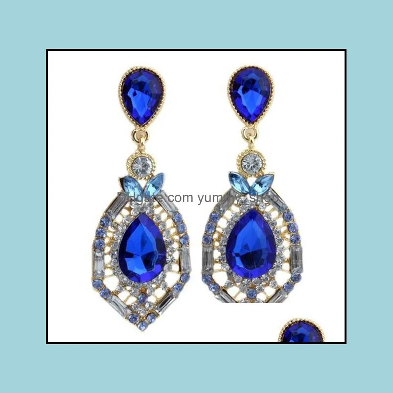 bohemian earrings for woman statement fashion beautifully jewelry brand design ear cuffing gemstone korean earring crystal drop