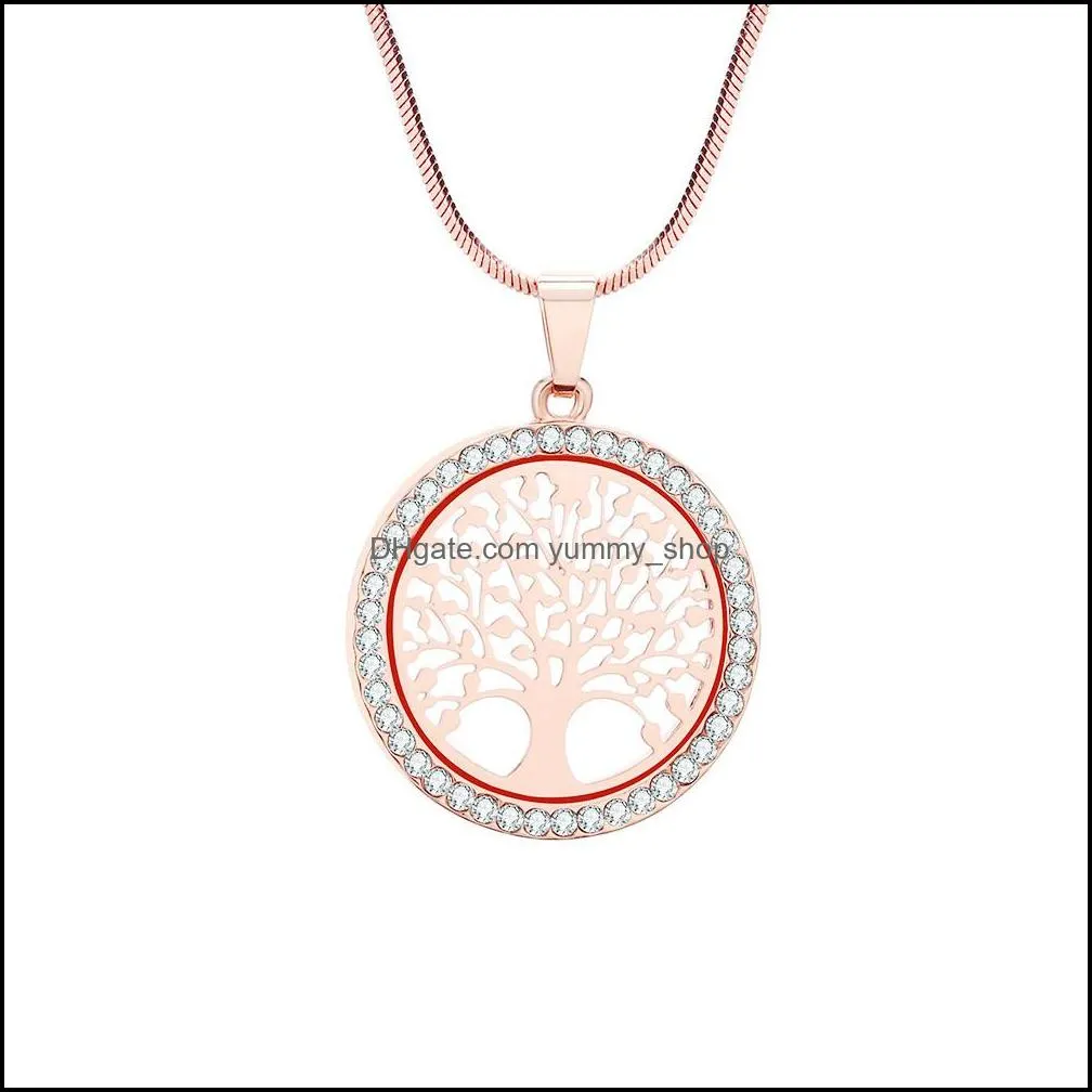  fashion hollow peace tree necklace gold chain women jewelry natural life tree pendants necklace collane naszyjnik