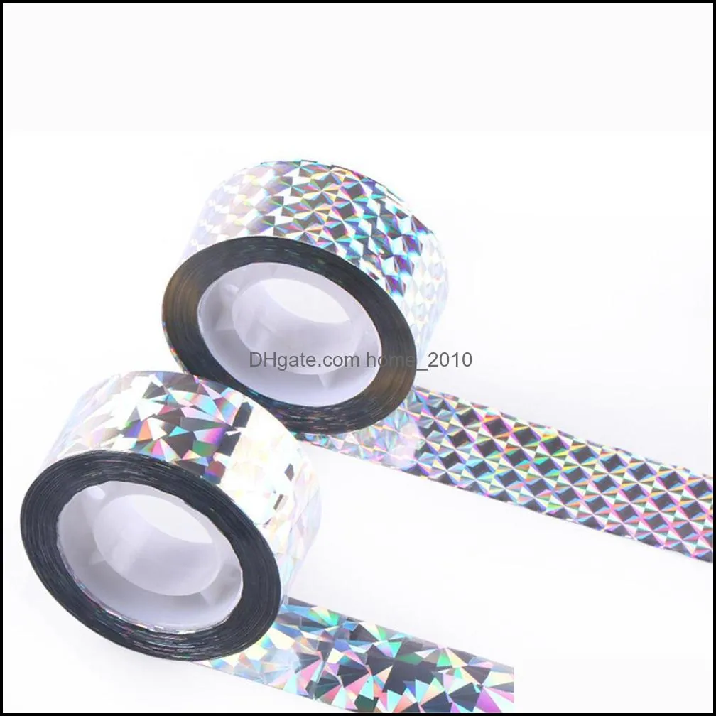 garden supplies anti bird tape ribbon double sided reflective scare tape for garden farm to keep away pigeons crow 50m rrf14222