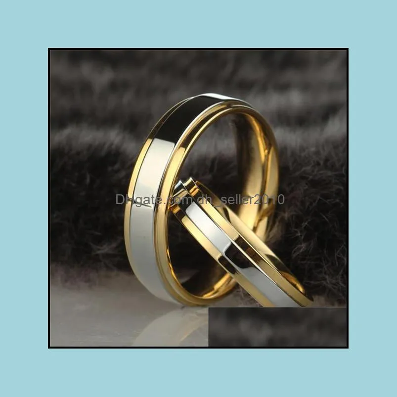 fashion golden ring for women and men 316 stainless steel ring couple party wedding rings lovers gift