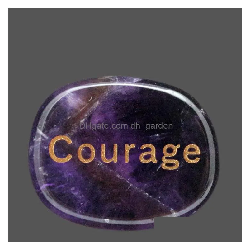 healing crystal reiki courage symbol natural stone crystal oval piece decoration aura guardian pendulum artware charm divination diy