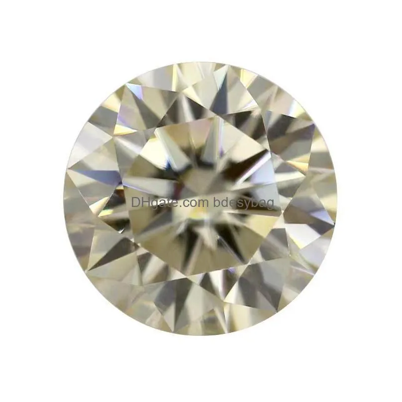 other 1ct/pack 0.83mm round cut champage color vvs1 moissanite loose stones pass diamond gemstone for diy jewelryother otherother