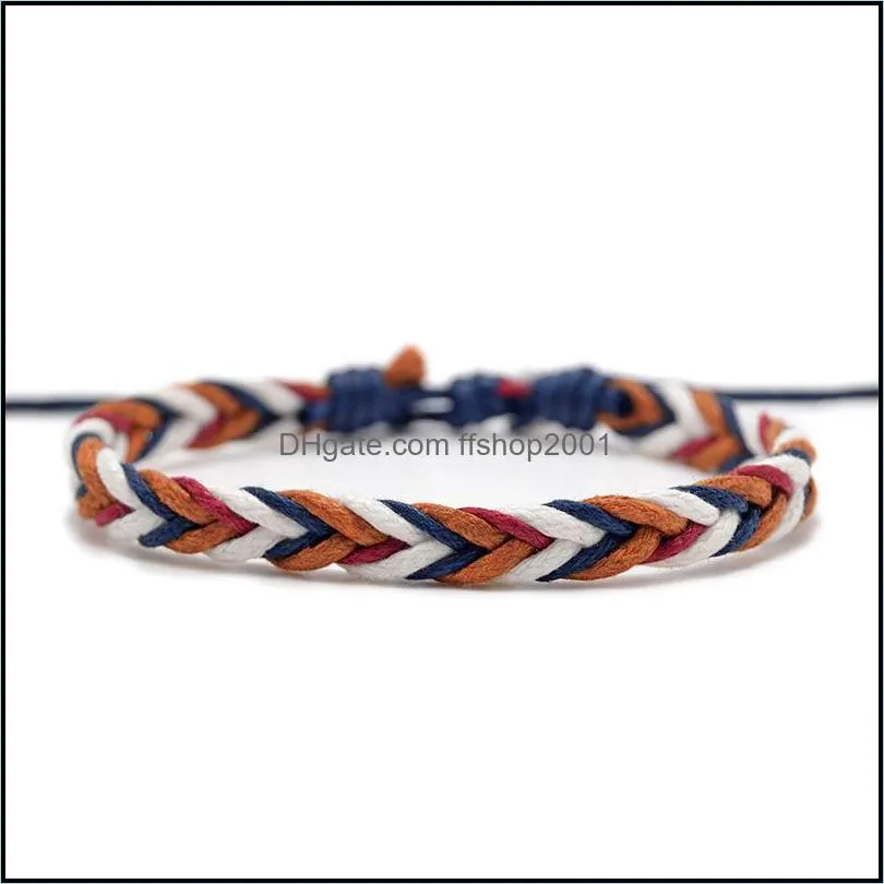 classical cotton rope bracelet handmade woven bangle braided friendship thin bracelets jewelry q506fz