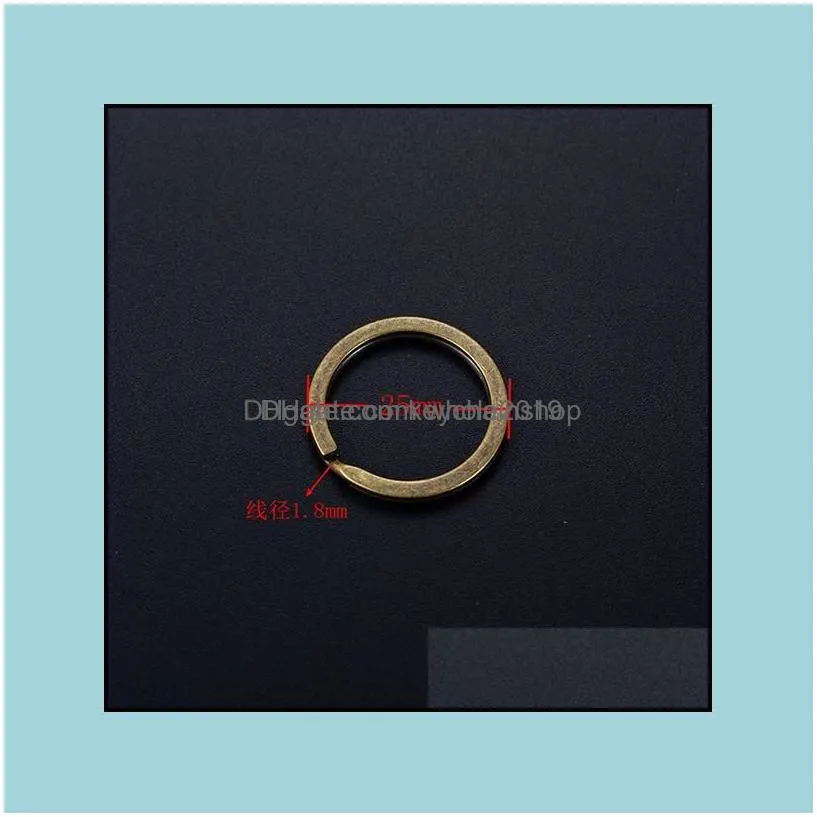 key rings split ring metal flat 25mm bronze 30mm nickel plated round mouse shape keychains accessories drop delivery jewelry dh28v