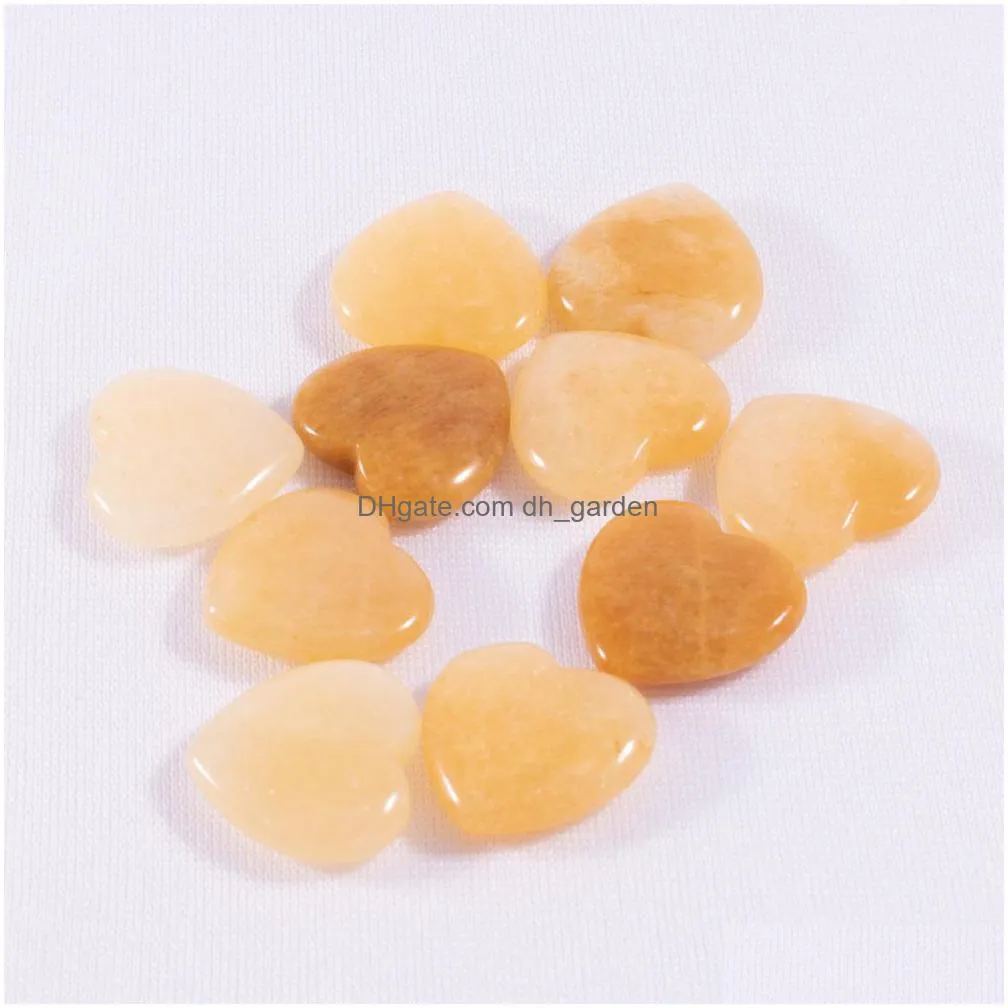 20mm heart ornaments natural rose quartz turquoise stone naked stones decoration hand play handle pieces accessories