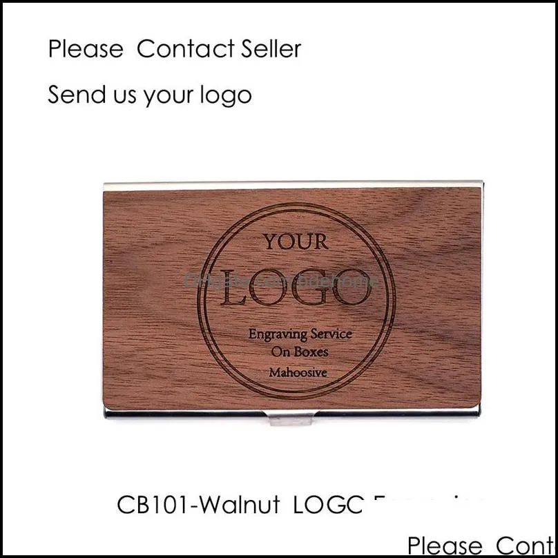 professional wood business card holder pocket case slim carrier holders for men m7dd jewelry pouches bags 320c3