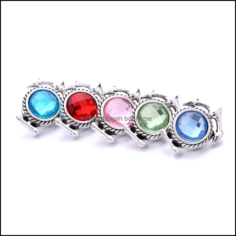 vintage styles crystal snap button clasps for 18mm snaps buttons bracelet necklace women jewelry