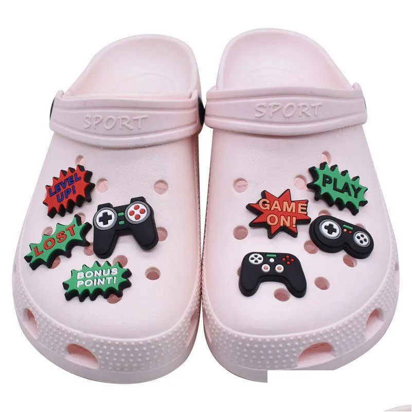 video game crocc charms game controller jibbitz shoe charm decoration buckle clog pins