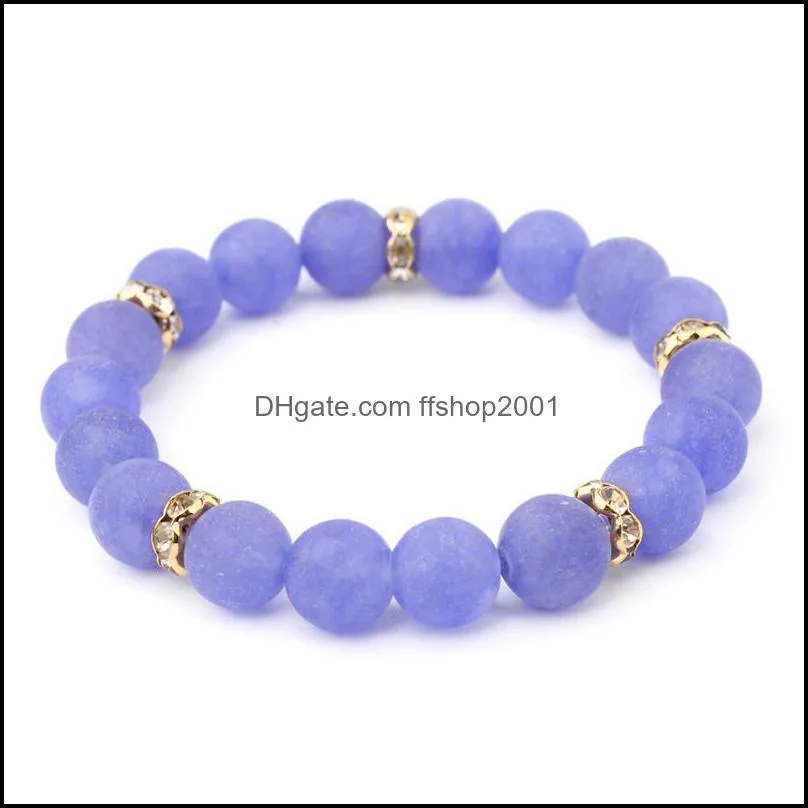 fashion natural bead bracelet charm stretch agate stone bracelets bangle for women men jewelry accessories party favors x8a