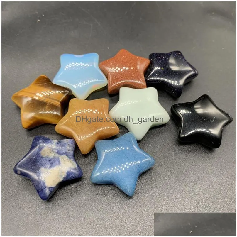 3cm crystal stone moon star statue healing natural crystals stones carving crafts decoration rose gift room ornament fish tank