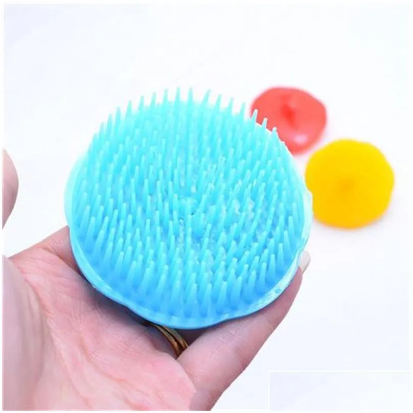comfortable scalp massager comb shower body cleaning brushes plastic shampoo washing hair massage brush for bathroom colorful