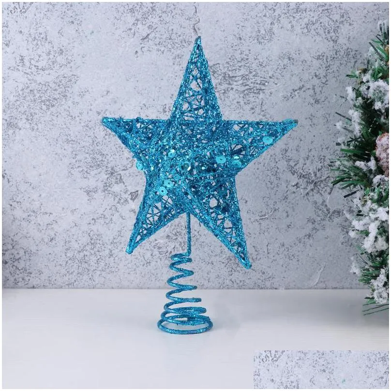 christmas decorations tree topper starornamentsdecoration ornament gold decorationsholiday toppers metal decor blue wedding iron