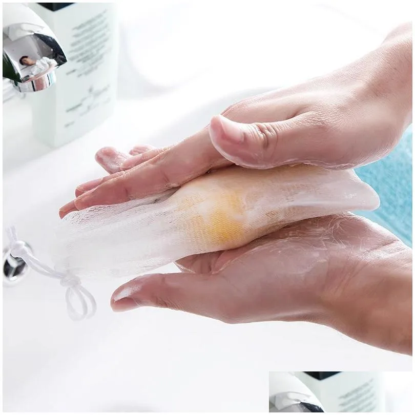  soap blister bubble net mesh soap face wash froth nets soap mesh bag manual bag bathroom accessories